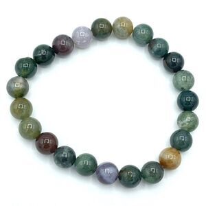 India Agate 8mm NEW stretch bracelet beaded bracelet 7” stretch crystal healing